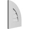 Ekena Millwork Quarter Round Top Right Surface Mount PVC Gable Vent w/ 3-1/2"W x 1"P Standard Frame, 12"W x 16"H GVPQR12X1601SF - alternate 4